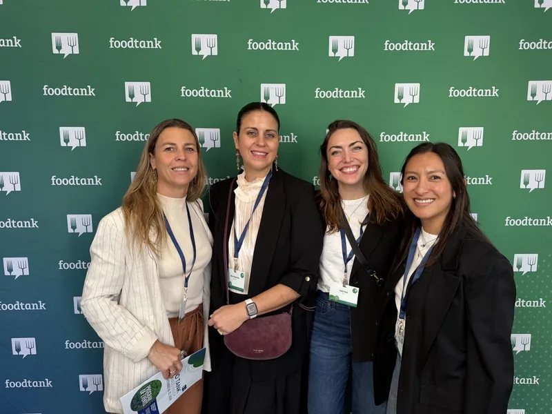 Emily with fellow panelists at a Food Tank event